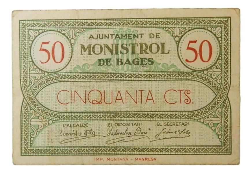 Ajuntament de Monistrol de Bages,50 ctms - AT-1524 - MBC+
