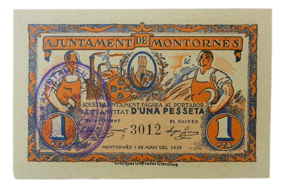 Ajuntament de Montornés,1 pta.1 de maig del 1937 - AT-1593 - SC