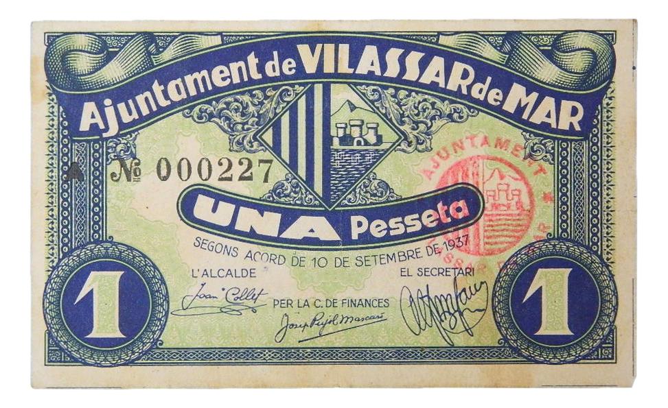 Ajuntament de Vilasar de Mar, 1 pta. 10 de setembre del 1937 - AT-2889 - MBC+