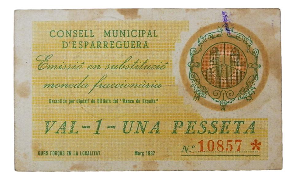 Consell Municipal D´Esparraguera,1 pta. Març 1937 - AT-934 - MBC