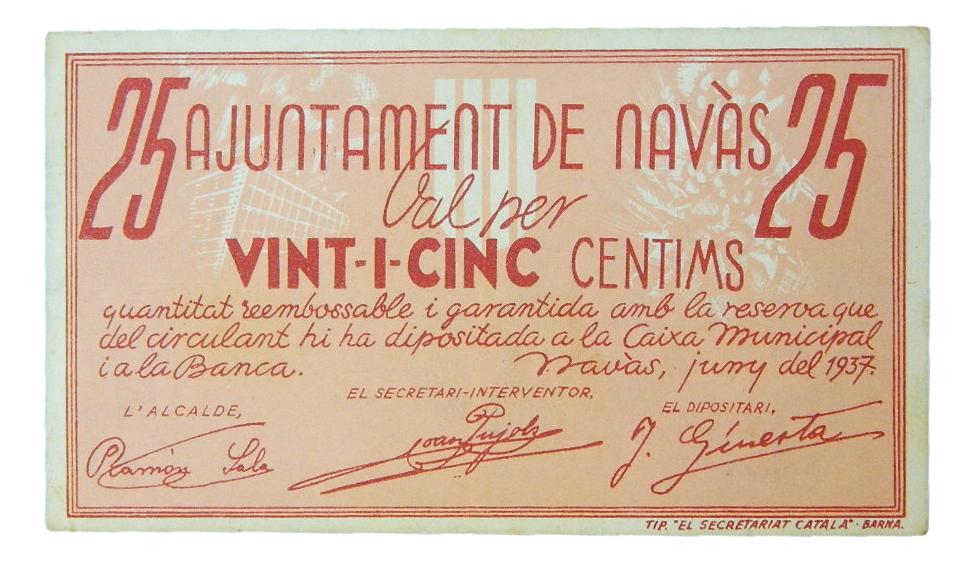 Ajuntament de Navàs, 25 ctms. Juny del 1937 - AT-1650 - EBC-