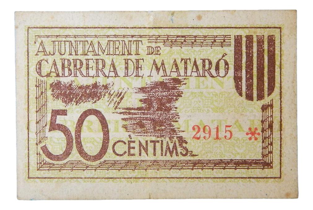 Ajuntament de Cabrera de Mataró,50 ctms - AT-561 - MBC