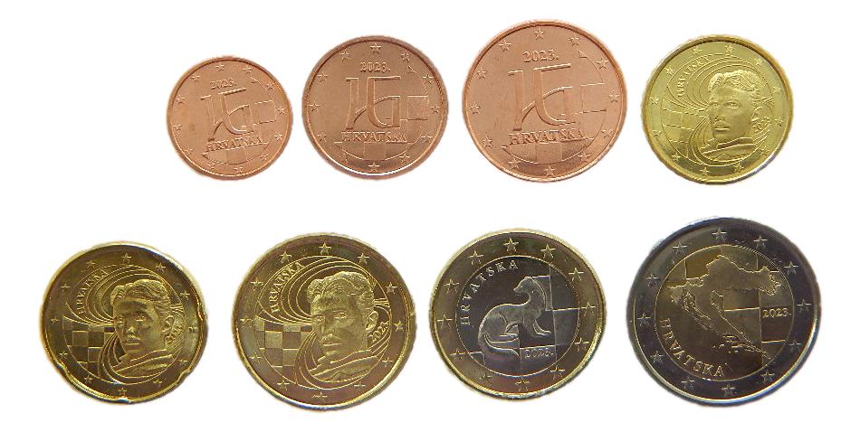 2023 - CROACIA - TIRA EUROS - 8 MONEDAS