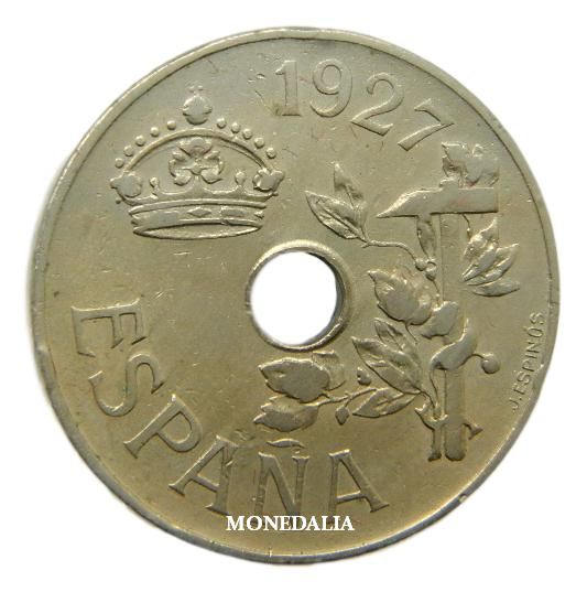 1927 - ESPAÑA - 25 CENTIMOS - BC