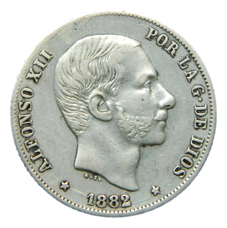 1882 - ALFONSO XII - 20 CENTAVOS DE PESO - MANILA