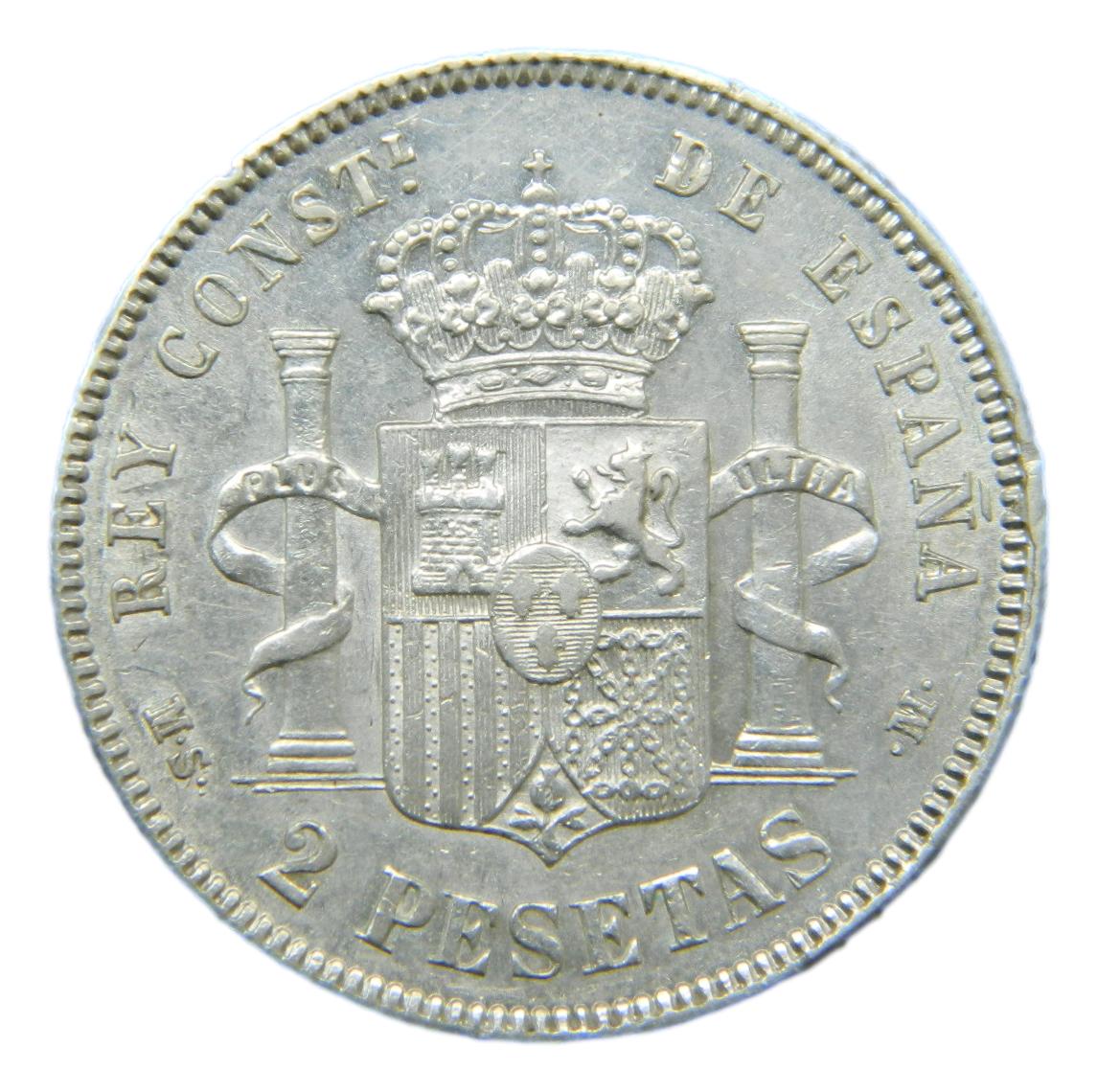 1884 - ALFONSO XII - 2 PESETAS - MSM - EBC