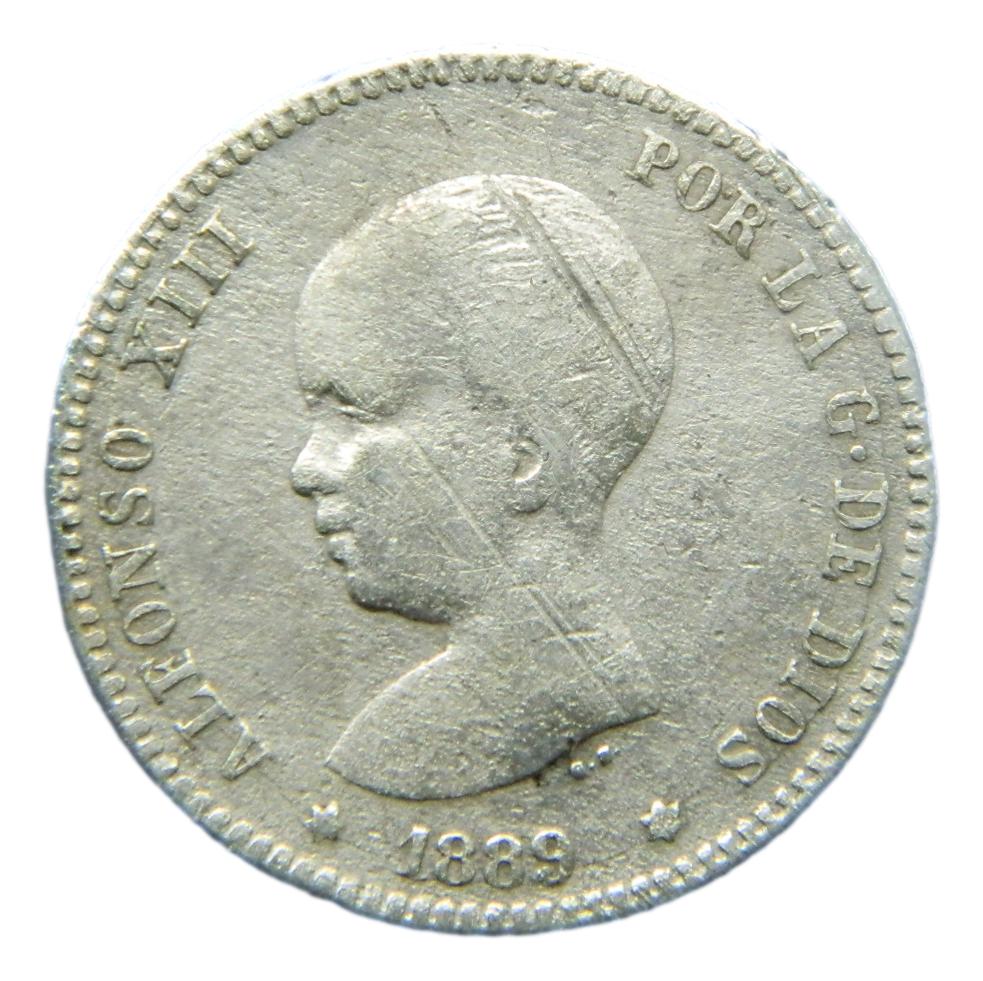 1889  - ALFONSO XIII - 1 PESETA - MPM