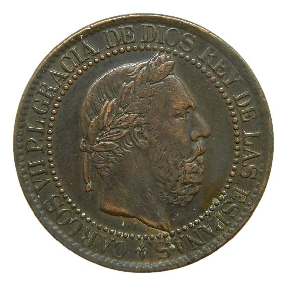 1875 - CARLOS VII - 10 CENTIMOS - BRUSELAS