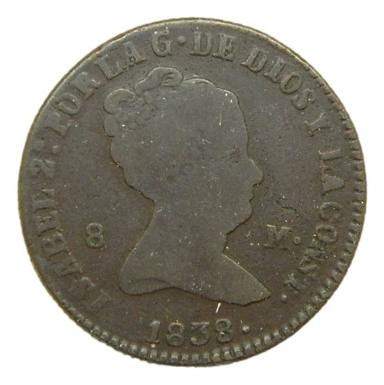 1838 - ISABEL II - 8 MARAVEDIS - SEGOVIA