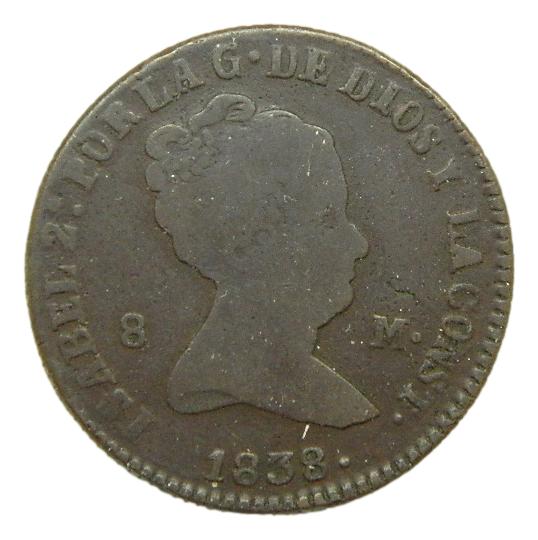 1838 - ISABEL II - 8 MARAVEDIS - SEGOVIA