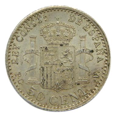 1904 * 1 0  ALFONSO XIII - 50 CENTIMOS - PCV