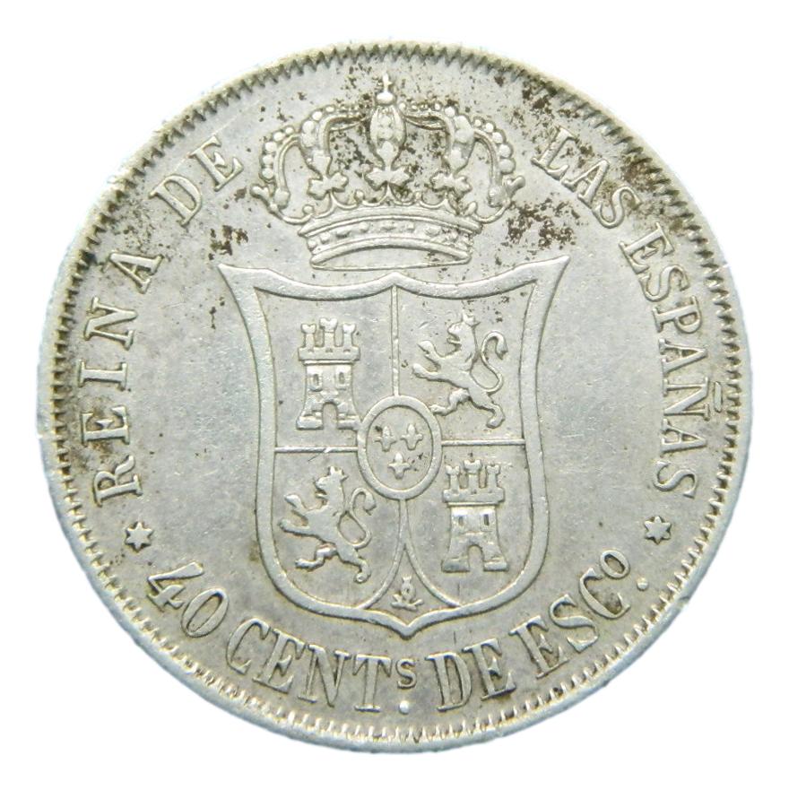 1866 - ISABEL II - 40 CENTIMOS DE ESCUDO - MADRID 