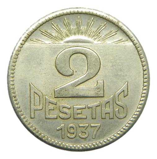 CONSEJO DE ASTURIAS Y LEON - 2 PESETAS - 1937