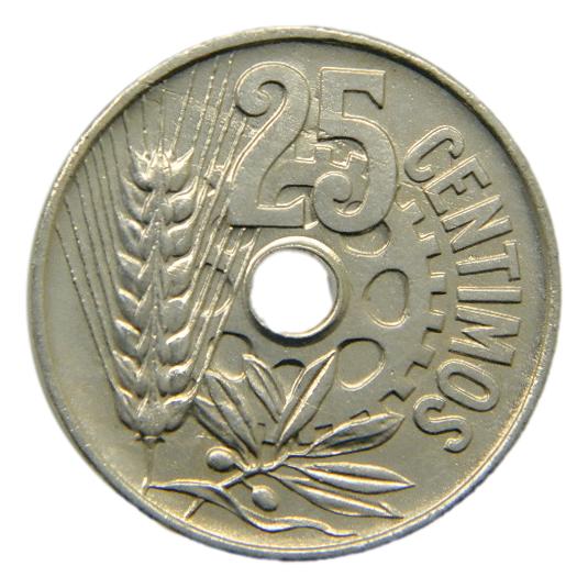 1934 - ESPAÑA - 25 CENTIMOS - SEGUNDA REPÚBLICA - EBC+