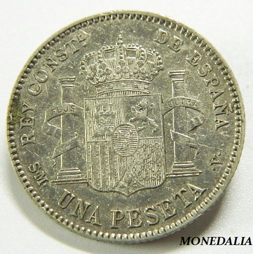 1903 - ALFONSO XIII - 1 PESETA - *19-03 - SMV