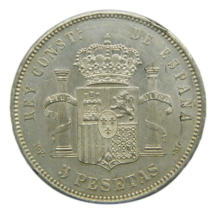 1888 * 18-88 - ALFONSO XIII - 5 PESETAS - MPM