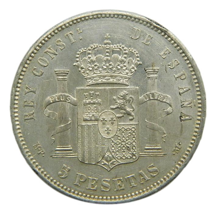 1888 * 18-88 - ALFONSO XIII - 5 PESETAS - MPM