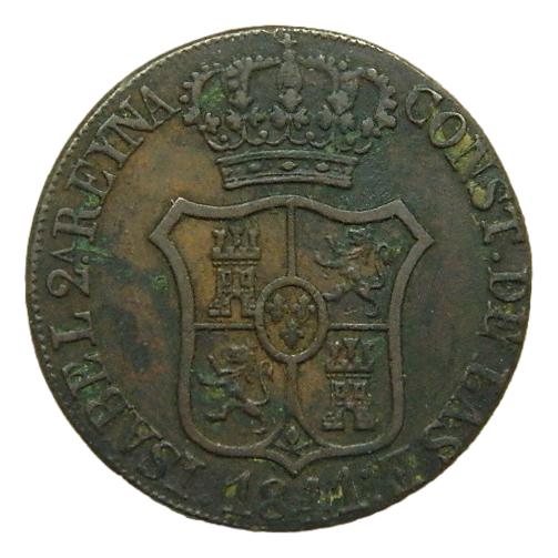 1841 - ISABEL II - 6 CUARTOS - CATALUNYA