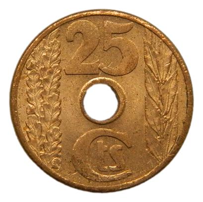 1938 - ESPAÑA - 25 CENTIMOS - II REPUBLICA - COBRE - SC