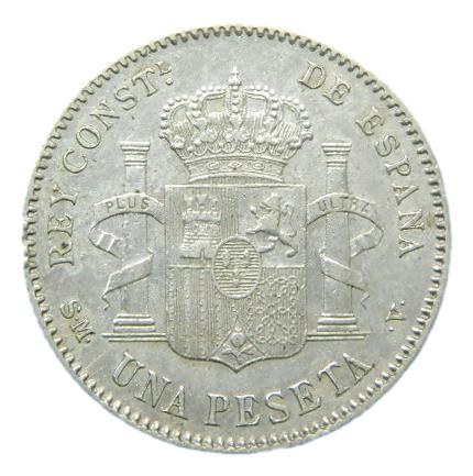 1900  *19-00 - ALFONSO XIII - 1 PESETA - SMV