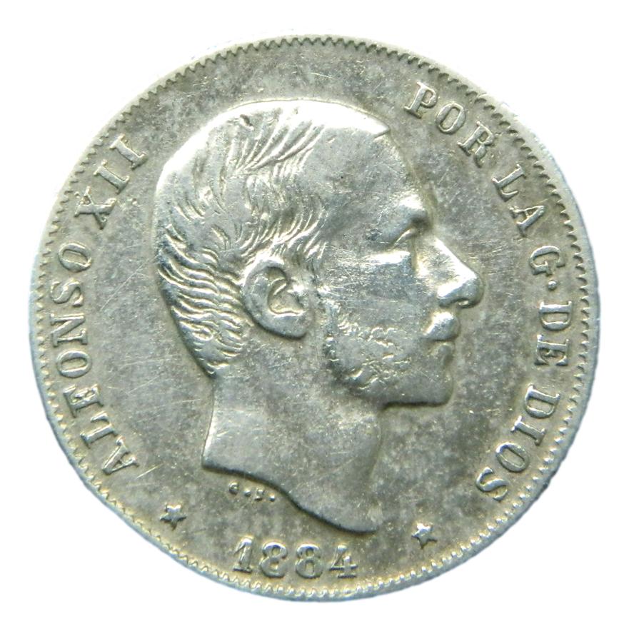 1884 - ALFONSO XII - 20 CENTAVOS DE PESO - MANILA