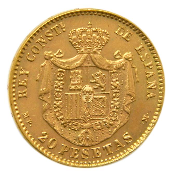 1896 *18-62 - ALFONSO XIII - 20 PESETAS - EBC+