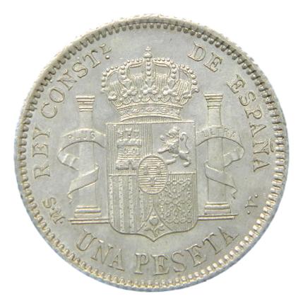 1904 *19-04 - ALFONSO XIII - 1 PESETA - SMV