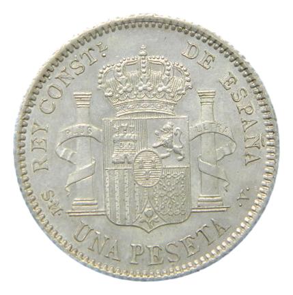 1904 *19-01 - ALFONSO XIII - 1 PESETA - SMV