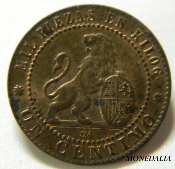 1870 - GOBIERNO PROVISIONAL - 1 CENTIMO - OM
