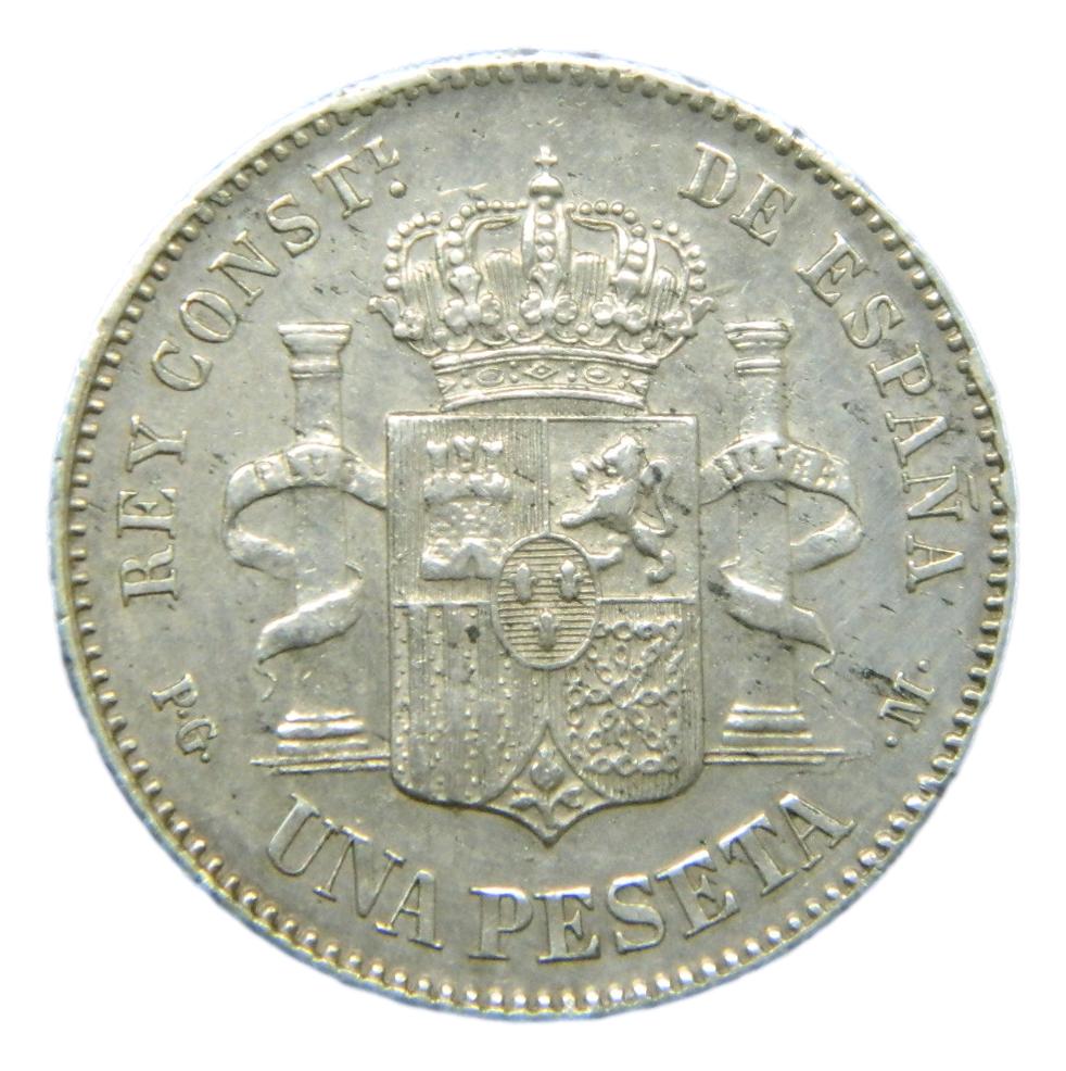 1891 *18-91 - ALFONSO XIII - 1 PESETA - PGM