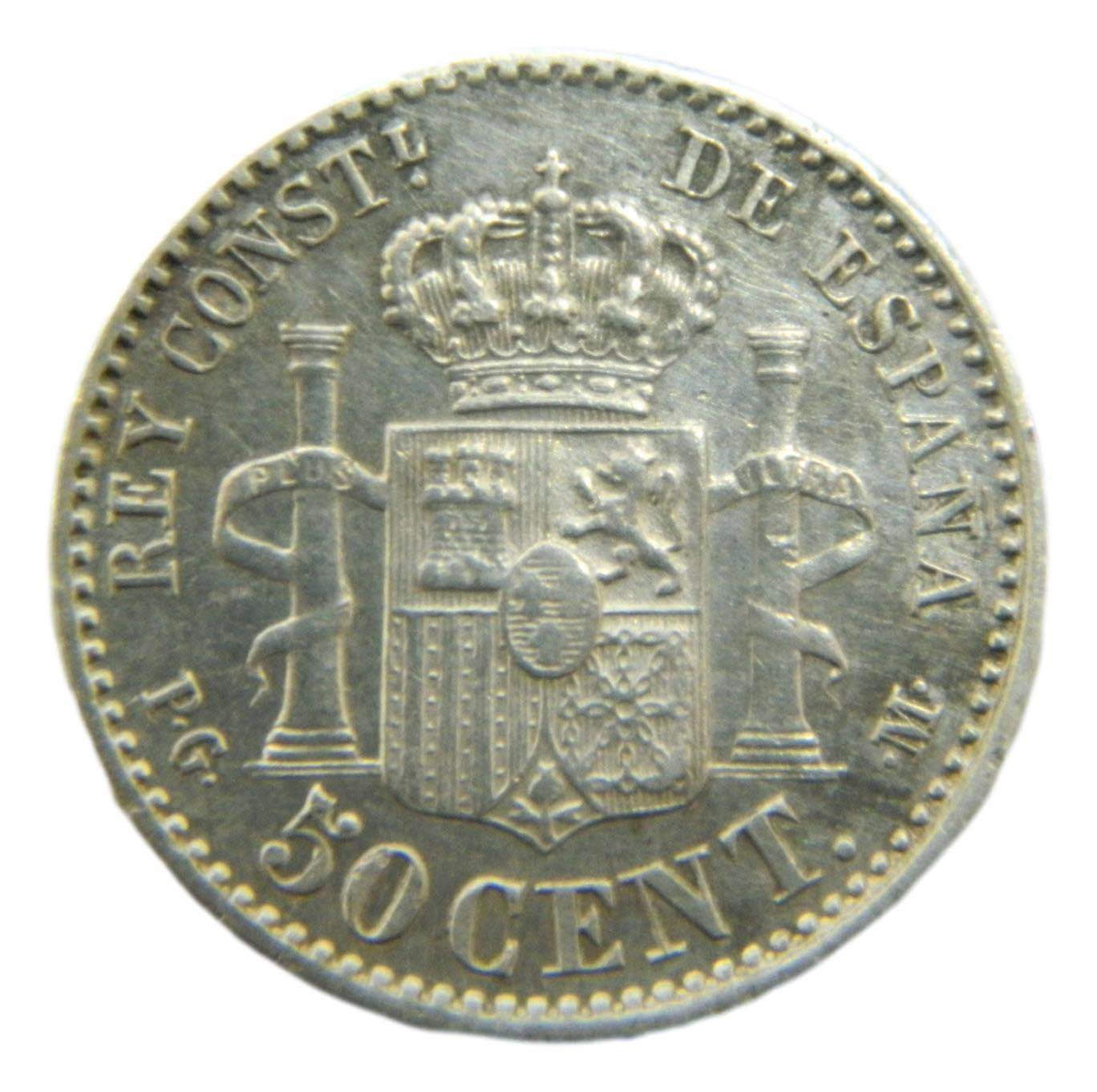 1892 *9-2 - ALFONSO XIII - 50 CENTIMOS - PGM