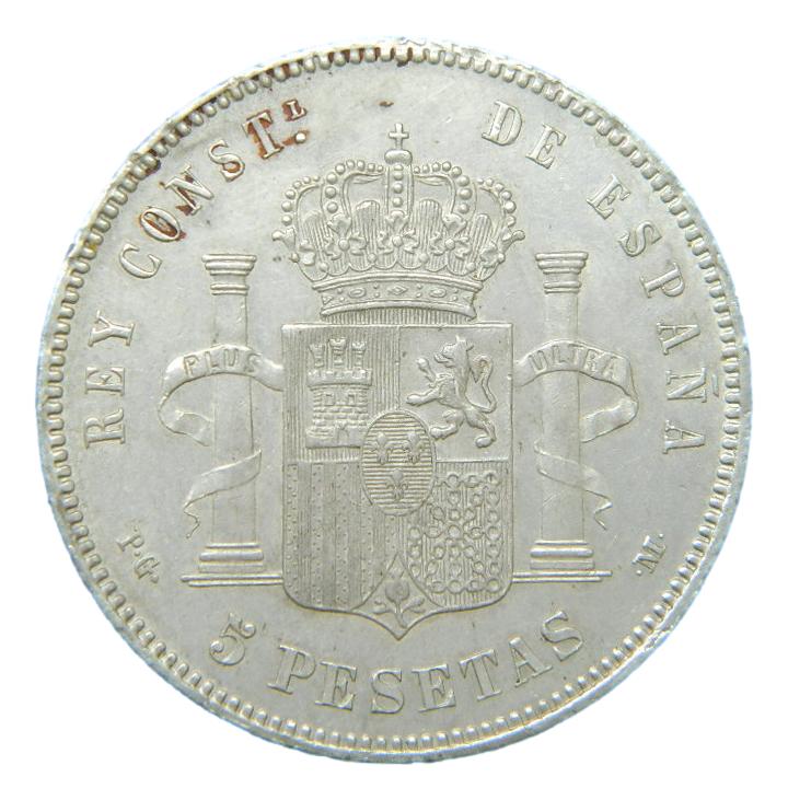 1892 * 18-92 - ALFONSO XIII - 5 PESETAS - PGM