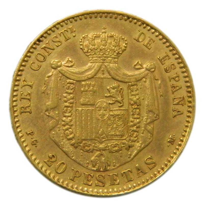 1892 *18-92 - ALFONSO XIII - 20 PESETAS - PGM