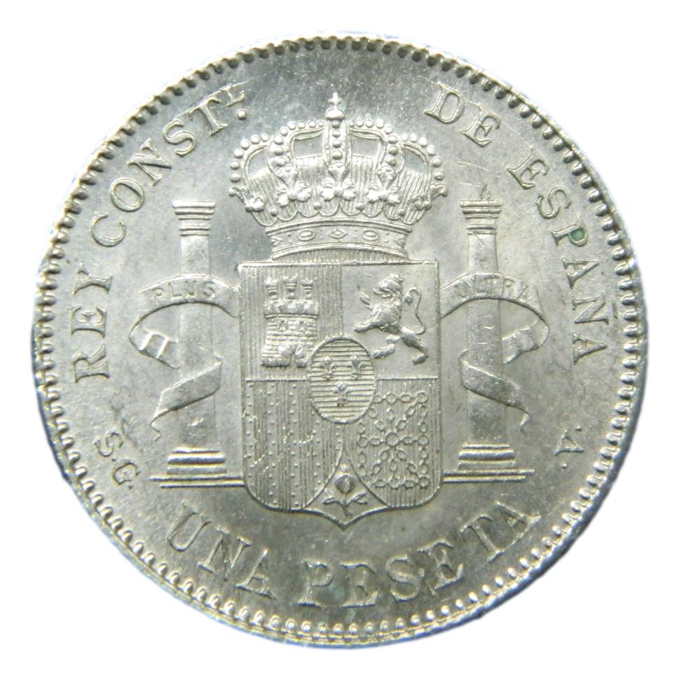 1899 *18-99 - ALFONSO XIII - 1 PESETA - SC