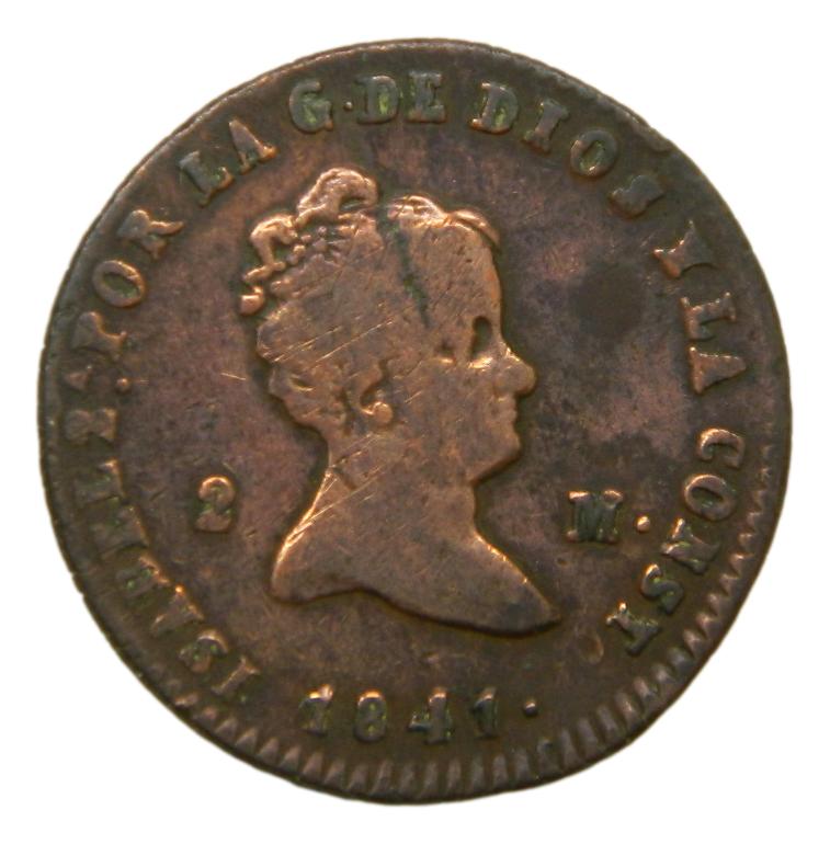 1841 - ISABEL  II -  2 MARAVEDIS - SEGOVIA