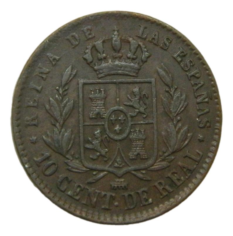 1862 - ISABEL II - 10 CENTIMOS DE REAL - SEGOVIA