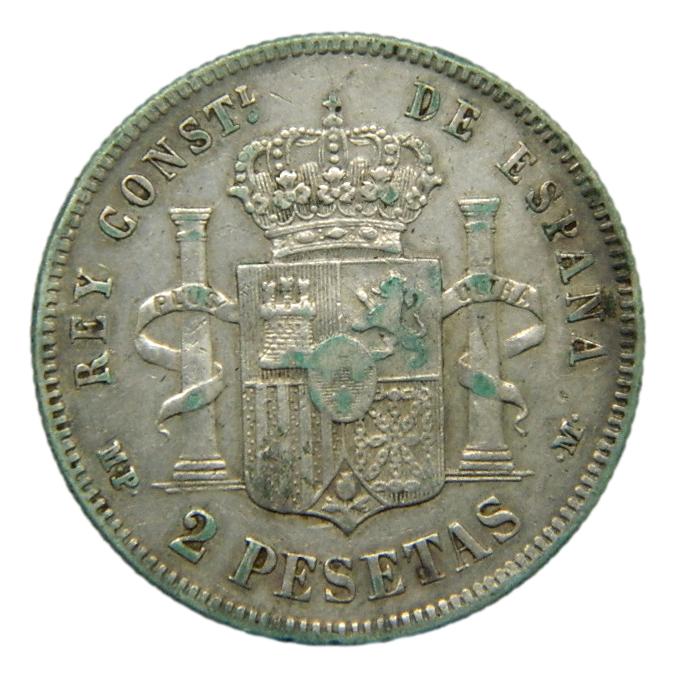 1889 - ALFONSO XIII - 2 PESETAS - MPM