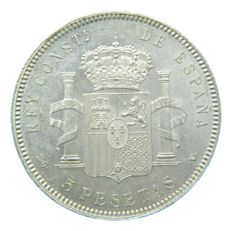 1899 - ALFONSO XIII - 5 PESETAS - SGV - PLATA