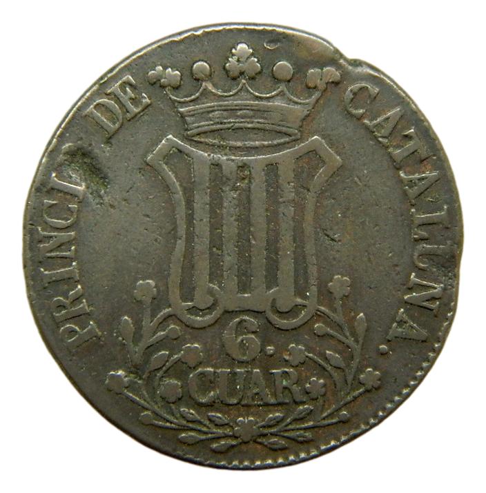 1838 - ISABEL II - 6 CUARTOS - CATALUNYA