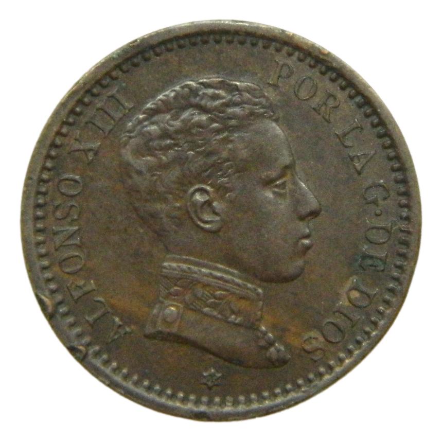 1905 - ALFONSO XIII - 2 CENTIMOS - SMV - COBRE 