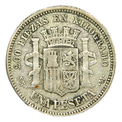 1869 - GOBIERNO PROVISIONAL - 1 PESETA - SNM - BC