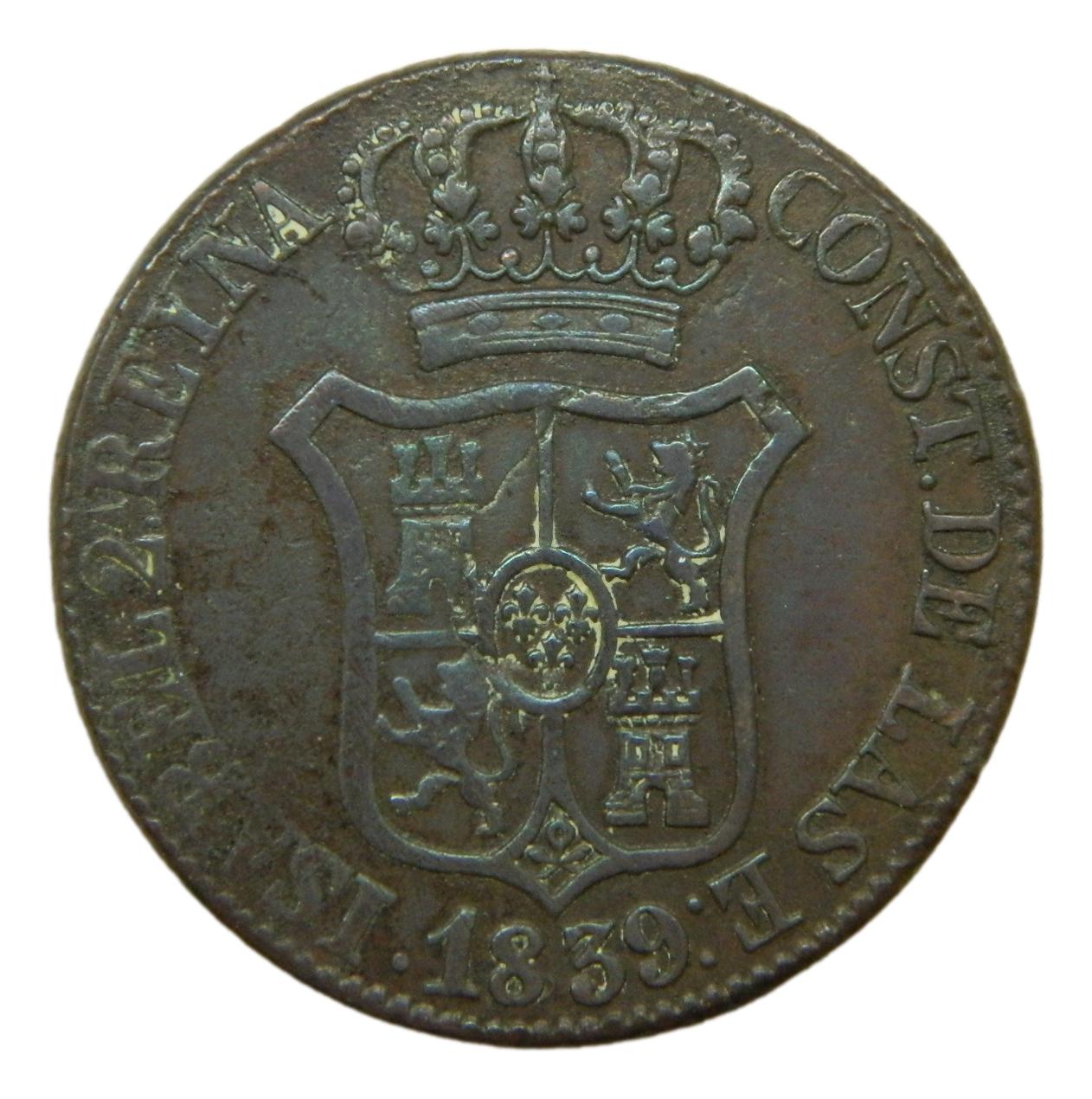 1839 - ISABEL II - 6 CUARTOS - CATALUNYA