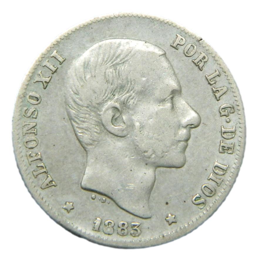 1883 - ALFONSO XII - 20 CENTAVOS DE PESO - MANILA