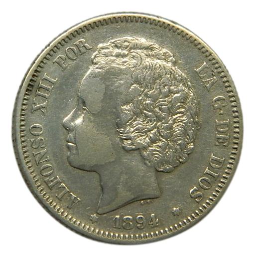 1894 - ALFONSO XIII - 2 PESETAS - PGV