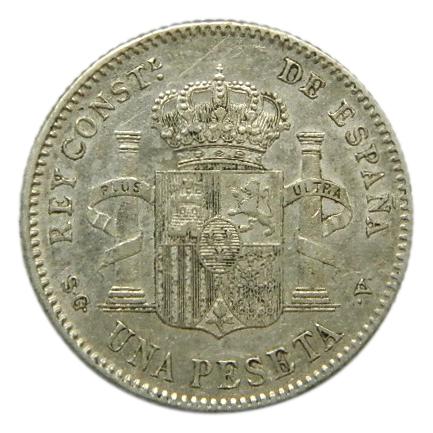 1899 - ALFONSO XIII - 1 PESETA - *18-99 - SGV