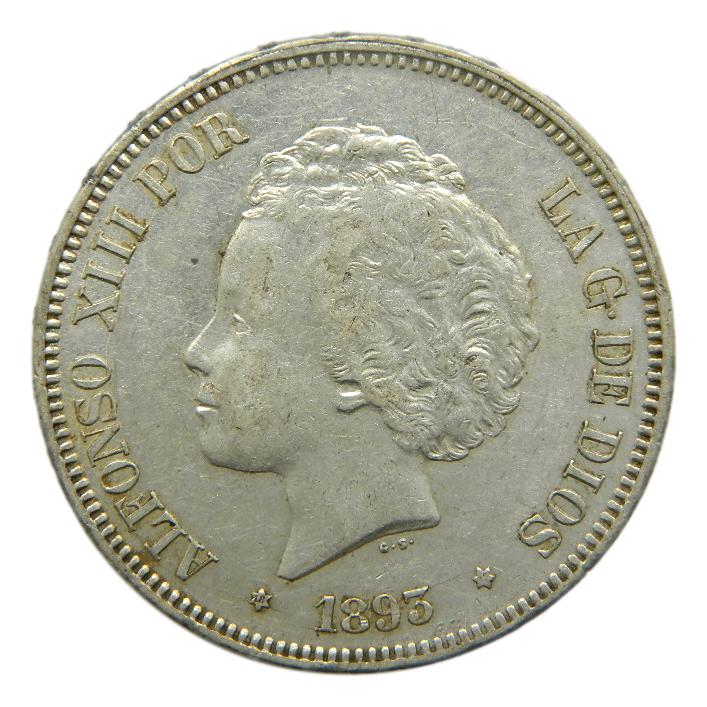 1893 - ALFONSO XIII - 5 PESETAS - PGL