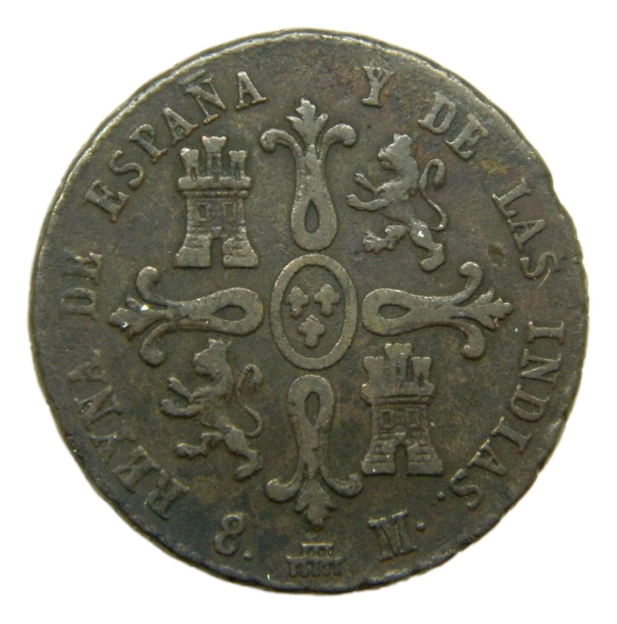 1836 - ISABEL II - 8 MARAVEDIS - SEGOVIA