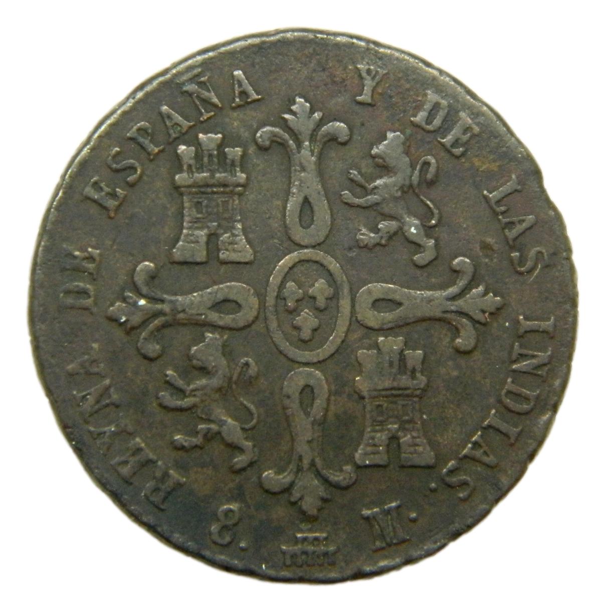 1836 - ISABEL II - 8 MARAVEDIS - SEGOVIA