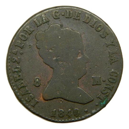 1840 - ISABEL II - 8 MARAVEDIS - SEGOVIA