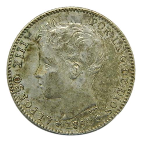 1899 - ALFONSO XIII - 1 PESETA - SGV - EBC